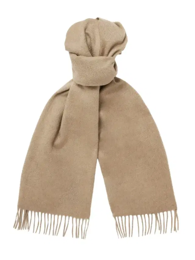 Logo-Embroidered Fringed Cashmere Scarf - Men