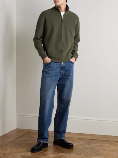 NN07 Danny 6429 Ribbed Bouclé Zip-Up Cardigan - Men | Thumbnail 2 NN07 Danny 6429 Ribbed Bouclé Zip-Up Cardigan - Men | Thumbnail 2