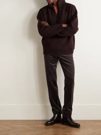 Zegna Slim-Fit Cotton-Blend Corduroy Trousers - Men | Thumbnail 2