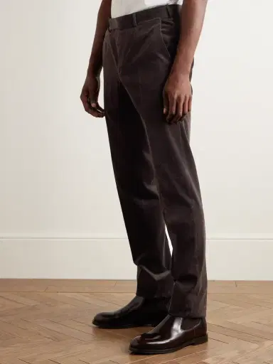 Zegna Slim-Fit Cotton-Blend Corduroy Trousers - Men | Thumbnail 3