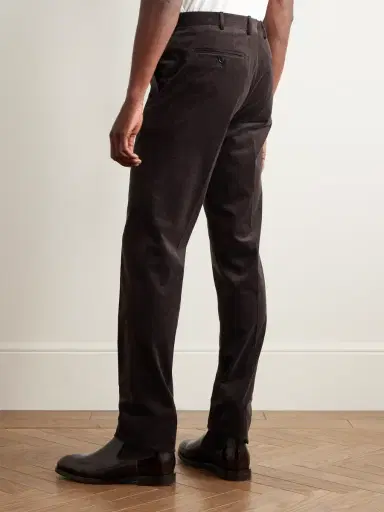 Zegna Slim-Fit Cotton-Blend Corduroy Trousers - Men | Thumbnail 4