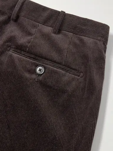 Zegna Slim-Fit Cotton-Blend Corduroy Trousers - Men | Thumbnail 5