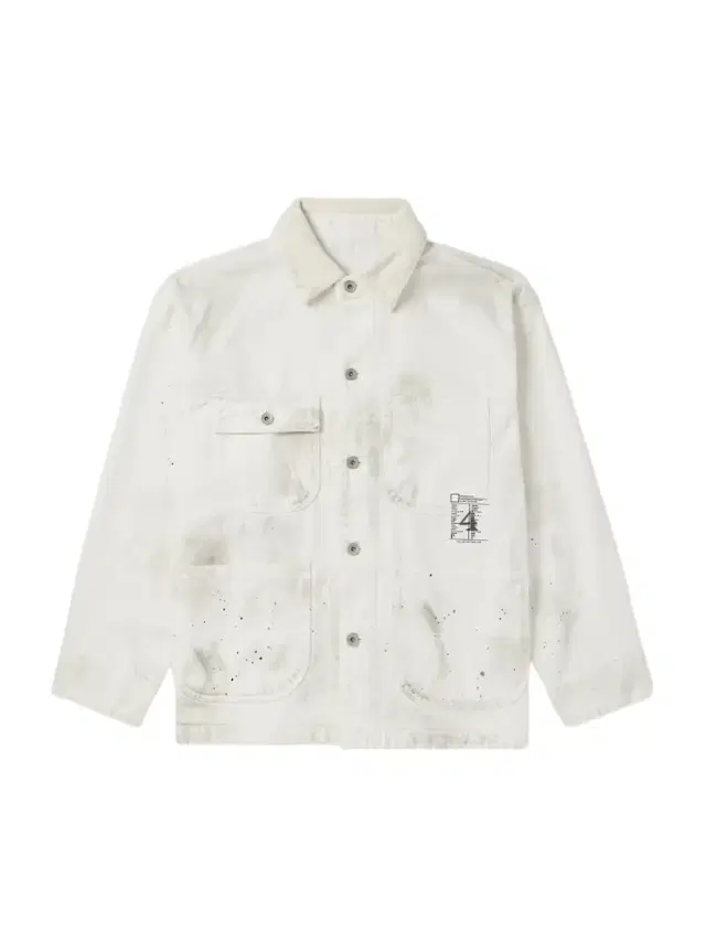 Neighborhood Corduroy-Trimmed Paint-Splattered Denim Jacket - Men