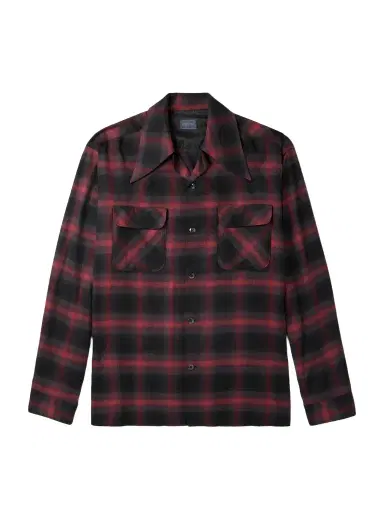 KAPITAL Camp-Collar Checked Cotton-Blend Flannel Shirt - Men | Thumbnail 1