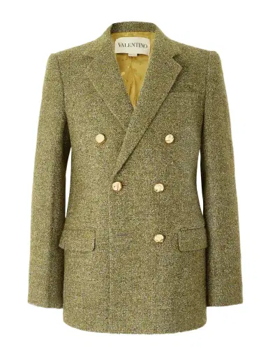 Valentino Garavani Double-Breasted Wool-Blend Bouclé Blazer - Men | Thumbnail 1 Valentino Garavani Double-Breasted Wool-Blend Bouclé Blazer - Men | Thumbnail 1