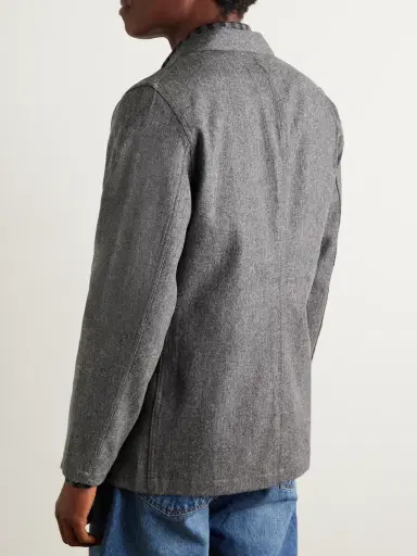 Portuguese Flannel Unstructured Wool Suit Jacket - Men | Thumbnail 4 Portuguese Flannel Unstructured Wool Suit Jacket - Men | Thumbnail 4
