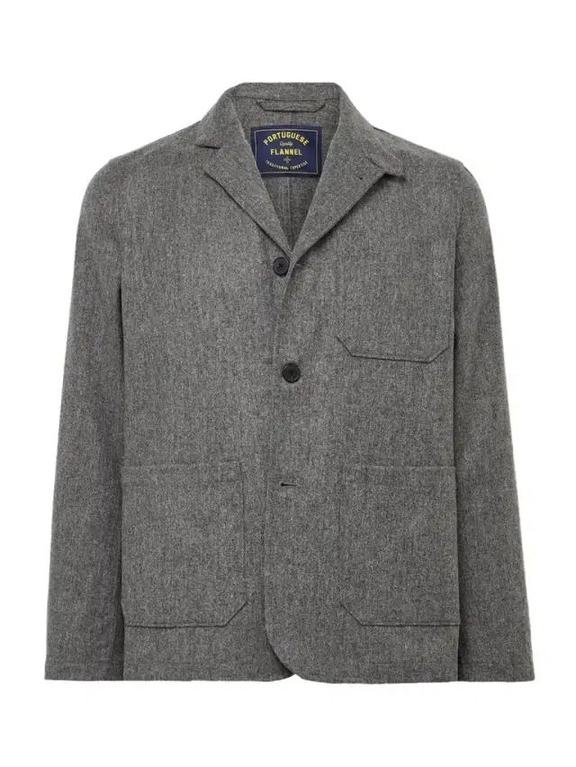Unstructured Wool Suit Jacket - Men