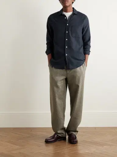 Portuguese Flannel Teca Brushed Cotton-Twill Shirt - Men | Thumbnail 2 Portuguese Flannel Teca Brushed Cotton-Twill Shirt - Men | Thumbnail 2