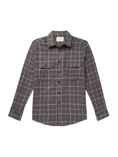 Portuguese Flannel Log Checked Organic Cotton-Flannel Shirt - Men | Thumbnail 1