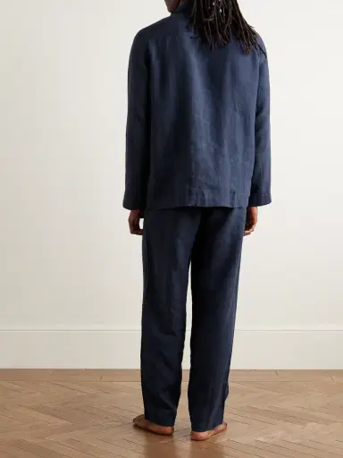 Derek Rose Sicily 1 Linen Pyjama Set - Men | Thumbnail 3