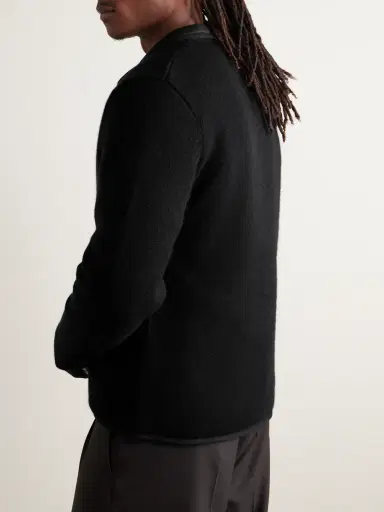 James Perse Suede-Trimmed Cashmere Car Coat - Men | Thumbnail 3 James Perse Suede-Trimmed Cashmere Car Coat - Men | Thumbnail 3