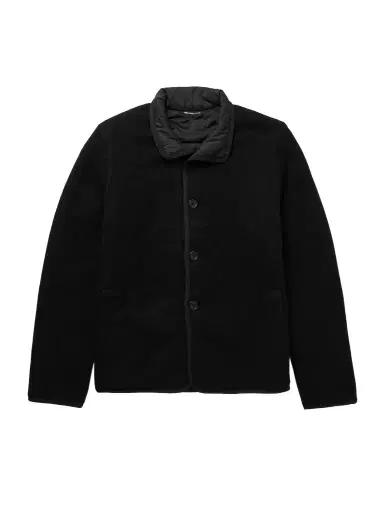 James Perse Suede-Trimmed Cashmere Car Coat - Men | Thumbnail 1 James Perse Suede-Trimmed Cashmere Car Coat - Men | Thumbnail 1