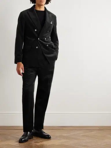 Brunello Cucinelli Double-Breasted Cotton-Blend Corduroy Suit Jacket - Men | Thumbnail 2 Brunello Cucinelli Double-Breasted Cotton-Blend Corduroy Suit Jacket - Men | Thumbnail 2