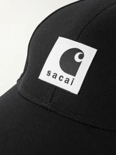 Sacai Carhartt WIP Logo-Appliquéd Cotton-Canvas Baseball Cap - Men | Thumbnail 4
