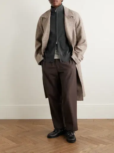 PIACENZA 1733 Slim-Fit Virgin Wool Zip-Up Cardigan - Men | Thumbnail 2