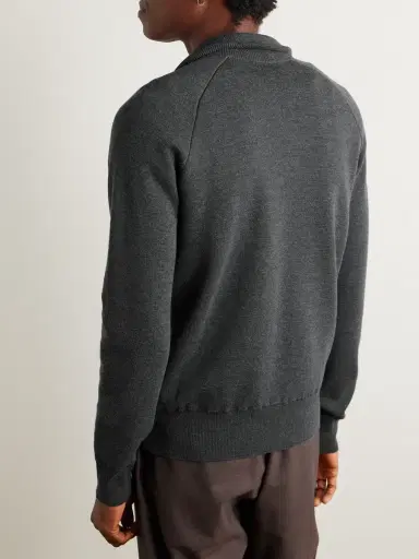 PIACENZA 1733 Slim-Fit Virgin Wool Zip-Up Cardigan - Men | Thumbnail 4