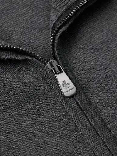 PIACENZA 1733 Slim-Fit Virgin Wool Zip-Up Cardigan - Men | Thumbnail 5