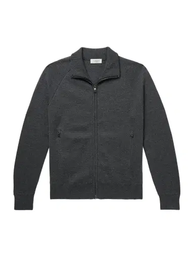 PIACENZA 1733 Slim-Fit Virgin Wool Zip-Up Cardigan - Men | Thumbnail 1