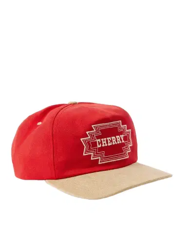 Cherry Los Angeles Navajo Suede-Trimmed Logo-Embroidered Twill Baseball Cap - Men | Thumbnail 1 Cherry Los Angeles Navajo Suede-Trimmed Logo-Embroidered Twill Baseball Cap - Men | Thumbnail 1