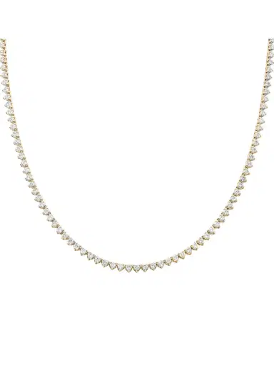 Wish Fine Jewelry 6.12ct Diamond 18K Gold Jenny Tennis Necklace | Thumbnail 1