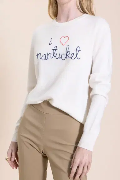 LINGUA FRANCA I Love Nantucket Crewneck | Thumbnail 2 LINGUA FRANCA I Love Nantucket Crewneck | Thumbnail 2