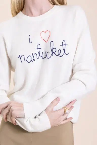 LINGUA FRANCA I Love Nantucket Crewneck | Thumbnail 3 LINGUA FRANCA I Love Nantucket Crewneck | Thumbnail 3