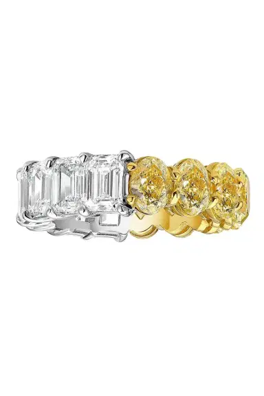 RARE COLORS BY NAMDAR Yellow Diamond Half and Half Ring | Thumbnail 1