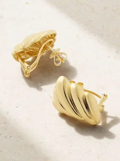 Anita Ko Croissant 18-karat Gold Earrings | Thumbnail 3