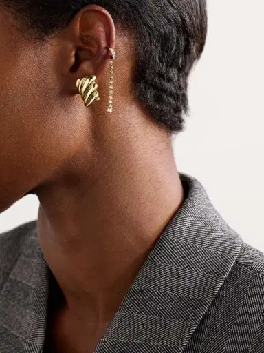 Anita Ko Croissant 18-karat Gold Earrings | Thumbnail 4