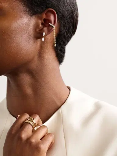 Anita Ko Orbit 18-karat Gold Diamond Single Earring | Thumbnail 4 Anita Ko Orbit 18-karat Gold Diamond Single Earring | Thumbnail 4