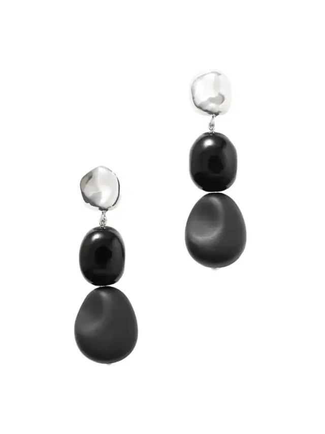 AGMES Ada Sterling Silver Onyx Earrings