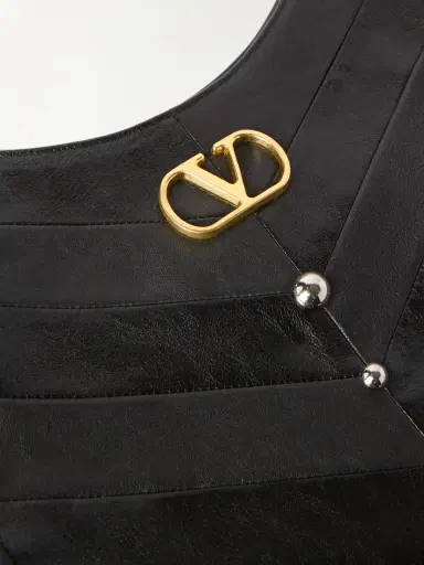 Valentino Garavani Embellished Leather Shoulder Bag | Thumbnail 4