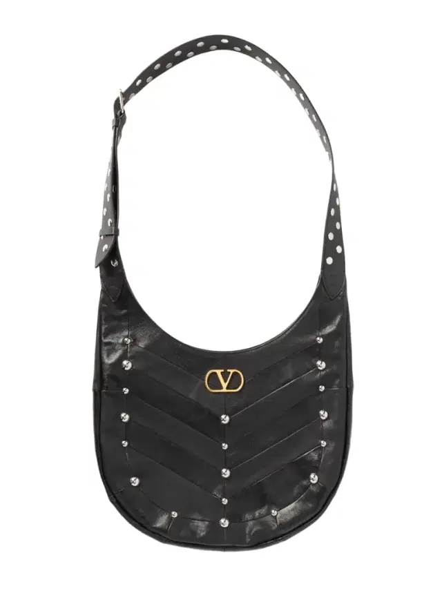 Embellished Leather Shoulder Bag