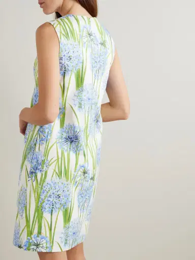Oscar de la Renta Floral-print Cotton-blend Poplin Mini Dress | Thumbnail 3 Oscar de la Renta Floral-print Cotton-blend Poplin Mini Dress | Thumbnail 3