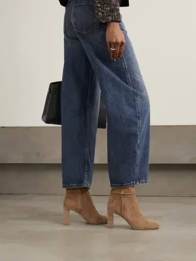 Aquazzura Indy 85 Whipstitched Suede Ankle Boots | Thumbnail 2