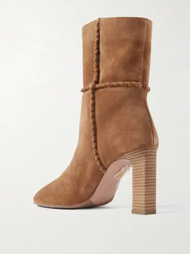 Aquazzura Indy 85 Whipstitched Suede Ankle Boots | Thumbnail 3