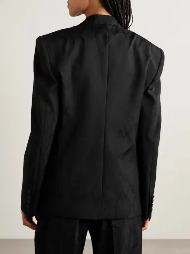 Stella McCartney Oversized Double-breasted Satin-trimmed Wool Blazer | Thumbnail 3