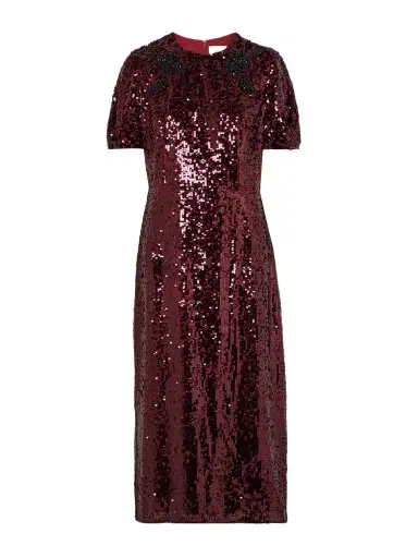 Erdem Embellished Sequined Georgette Midi Dress | Thumbnail 1 Erdem Embellished Sequined Georgette Midi Dress | Thumbnail 1