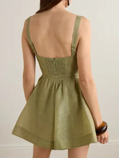 Zimmermann Rebellion Linen And Silk-blend Mini Dress | Thumbnail 3 Zimmermann Rebellion Linen And Silk-blend Mini Dress | Thumbnail 3