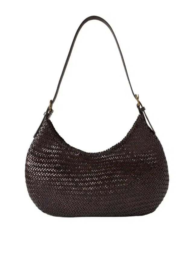 Luna Mezza Woven Leather Shoulder Bag