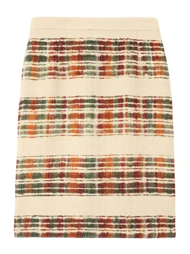 Loro Piana Striped Wool-bouclé Skirt | Thumbnail 1