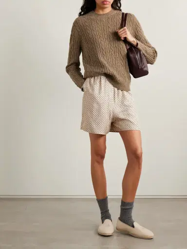 Loro Piana Angelo Printed Silk-twill Shorts | Thumbnail 2 Loro Piana Angelo Printed Silk-twill Shorts | Thumbnail 2