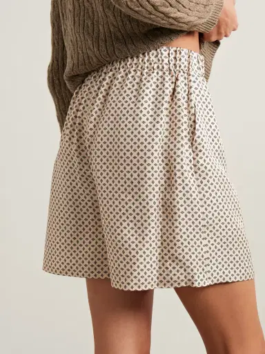 Loro Piana Angelo Printed Silk-twill Shorts | Thumbnail 3 Loro Piana Angelo Printed Silk-twill Shorts | Thumbnail 3