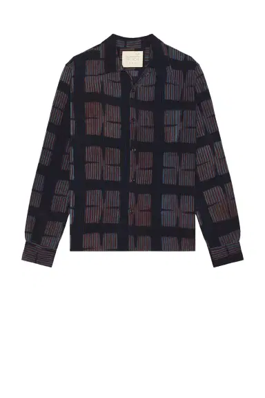 Kardo Chintan Block Print Boxy Fit Long Sleeve Shirt | Thumbnail 3