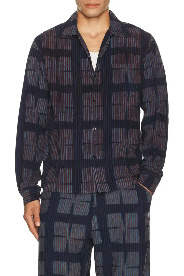 Kardo Chintan Block Print Boxy Fit Long Sleeve Shirt