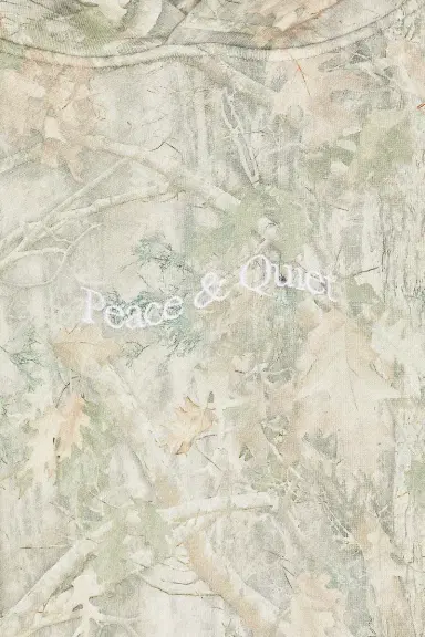 Museum of Peace and Quiet Wordmark Camo Distressed Hoodie | Thumbnail 5