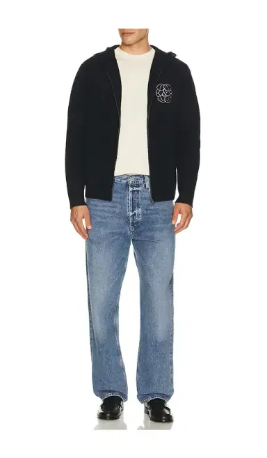 Museum of Peace and Quiet Symbol Mohair Zip-Up Hoodie | Thumbnail 2