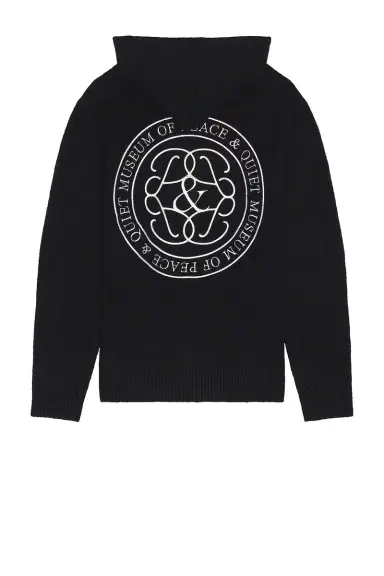 Museum of Peace and Quiet Symbol Mohair Zip-Up Hoodie | Thumbnail 5