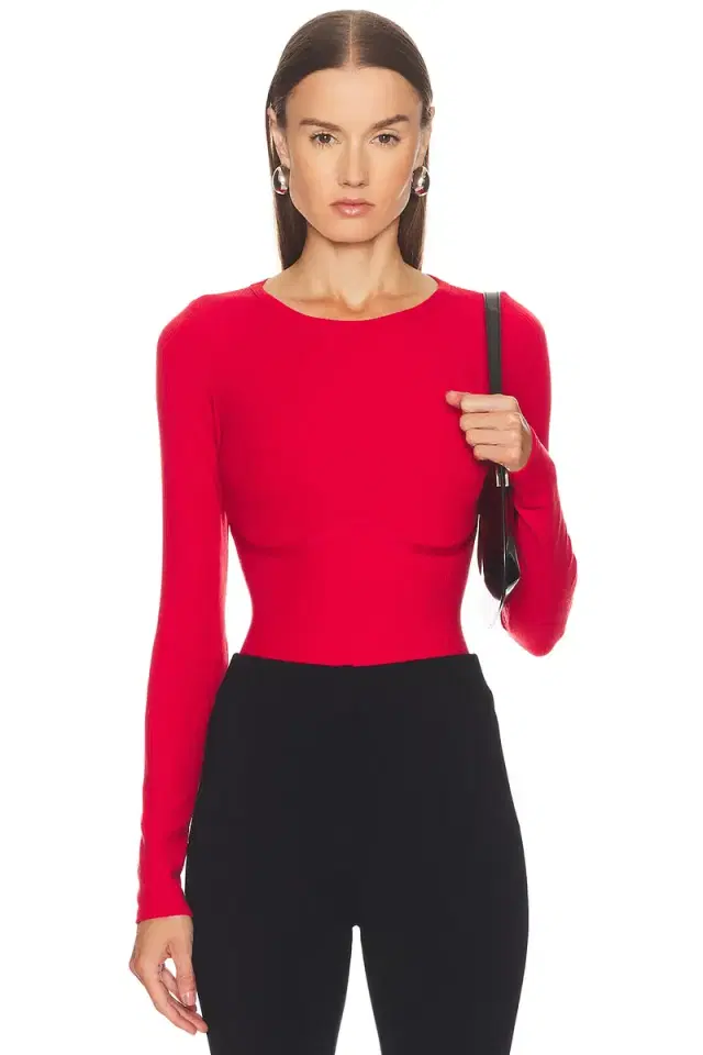 Hourglass Rib Long Sleeve Bodysuit