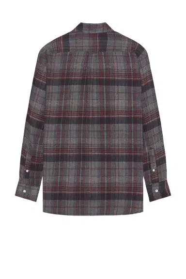 Beams Plus Open Collar Brushed Satin Plaid Shirt | Thumbnail 4